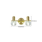 Lampada da bagno a 3 luci in cristallo dorato moderno
