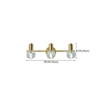Lampada da bagno a 3 luci in cristallo dorato moderno