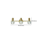 Lampada da bagno a 3 luci in cristallo dorato moderno