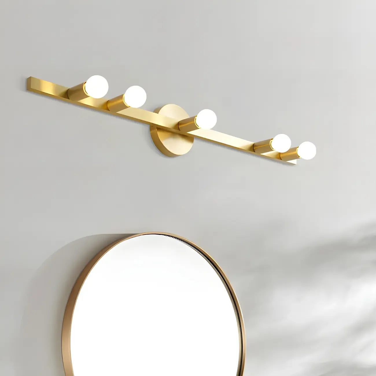 Applique murale élégante en métal de forme géométrique pour salle de bain