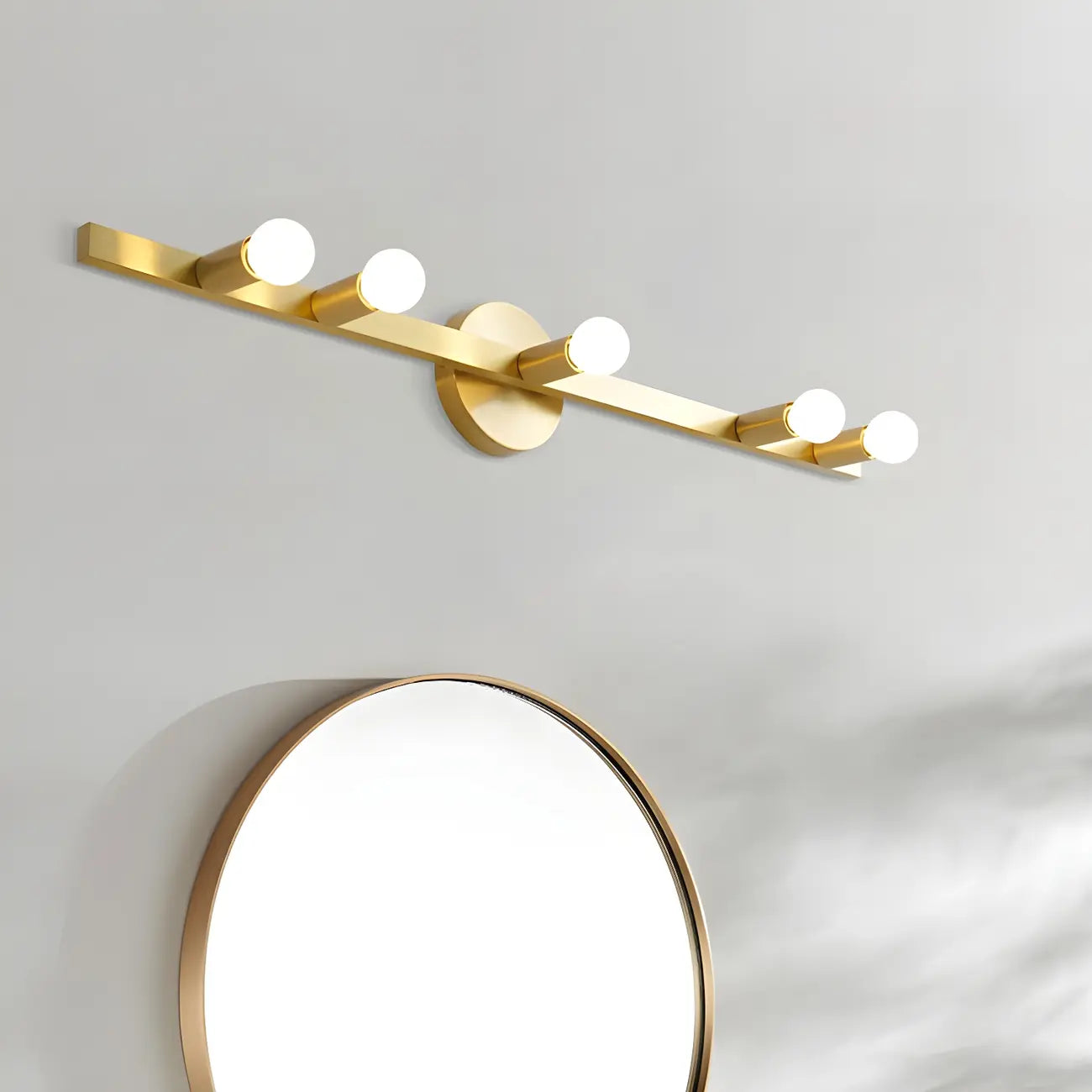 Applique murale élégante en métal de forme géométrique pour salle de bain