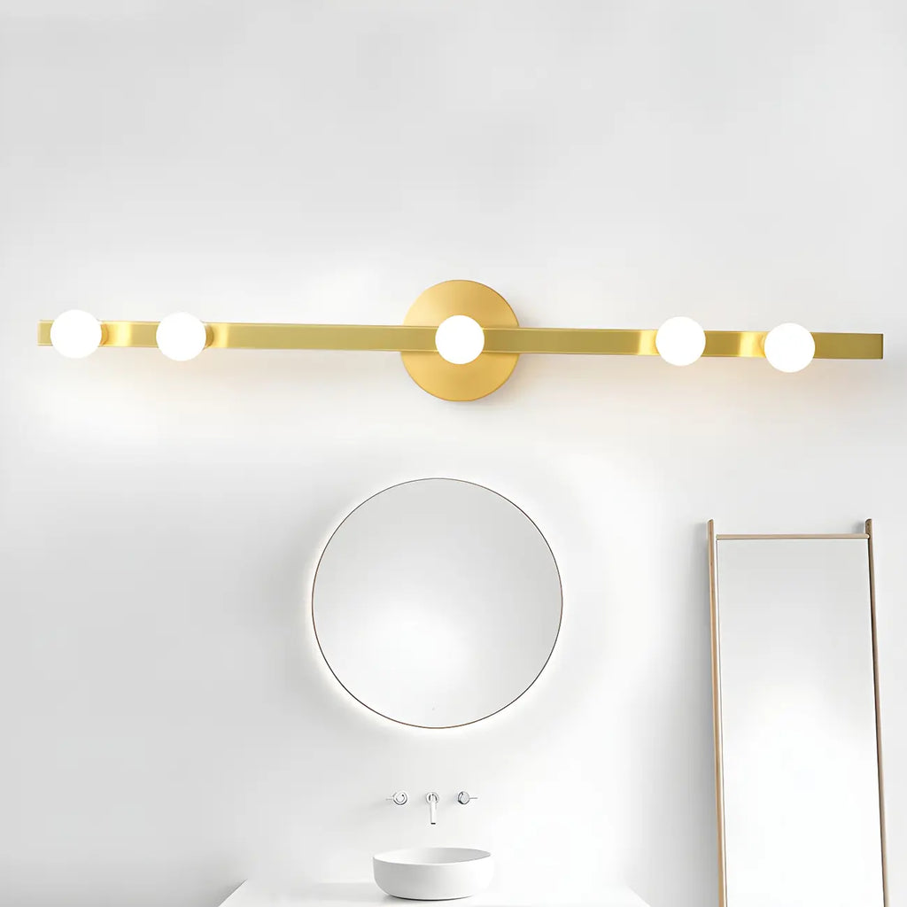 Applique murale élégante en métal de forme géométrique pour salle de bain