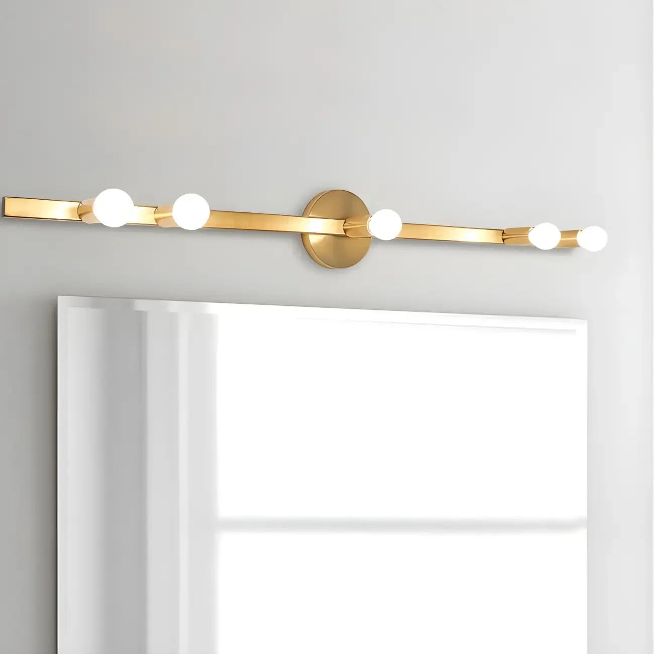 Applique murale élégante en métal de forme géométrique pour salle de bain