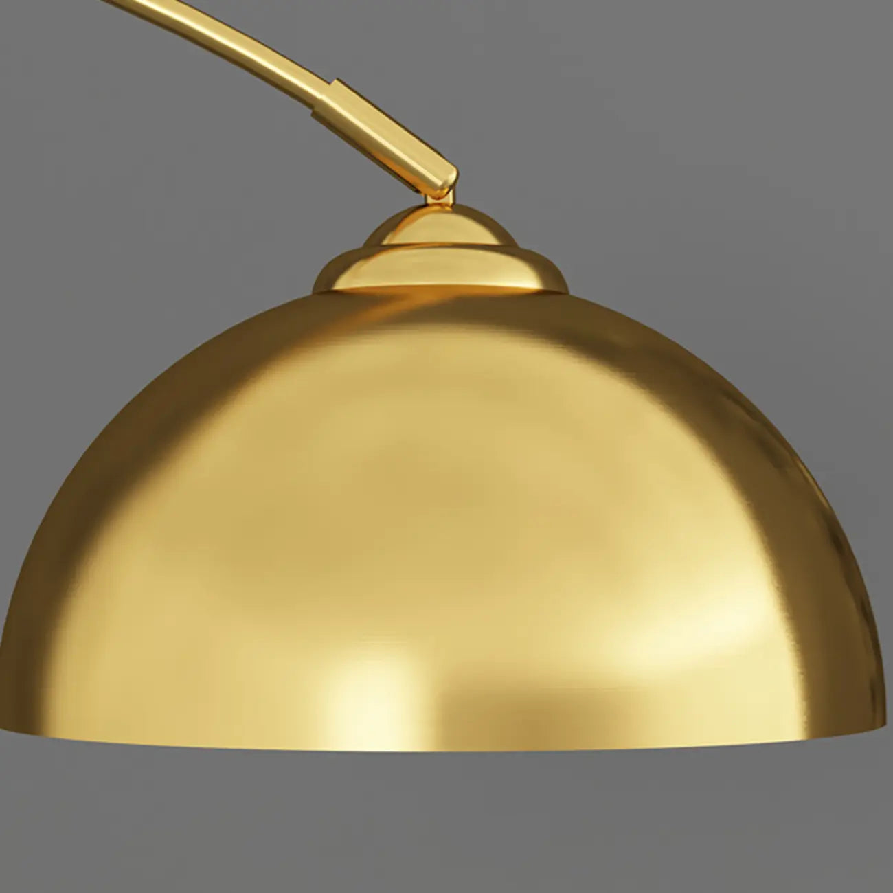 Lampadaire arqué moderne en métal à hauteur réglable avec étagère de rangement