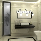 Applique da bagno moderna a 3 luci in argento con LED dimmerabili