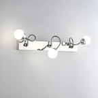 Applique da bagno moderna a 3 luci in argento con LED dimmerabili