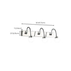 Applique da bagno moderna a 3 luci in argento con LED dimmerabili