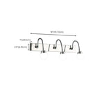 Applique da bagno moderna a 3 luci in argento con LED dimmerabili