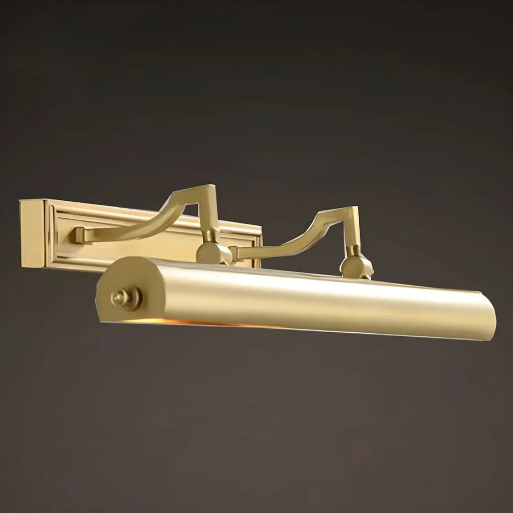 Applique murale classique en tube métallique avec abat-jour en cuivre pour salle de bain