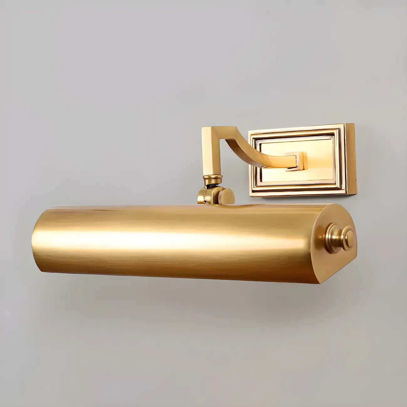 Applique murale classique en tube métallique avec abat-jour en cuivre pour salle de bain
