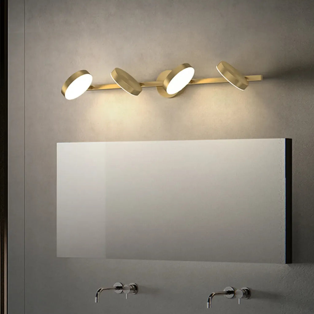 Applique murale minimaliste en métal avec LED pour la décoration de salle de bain