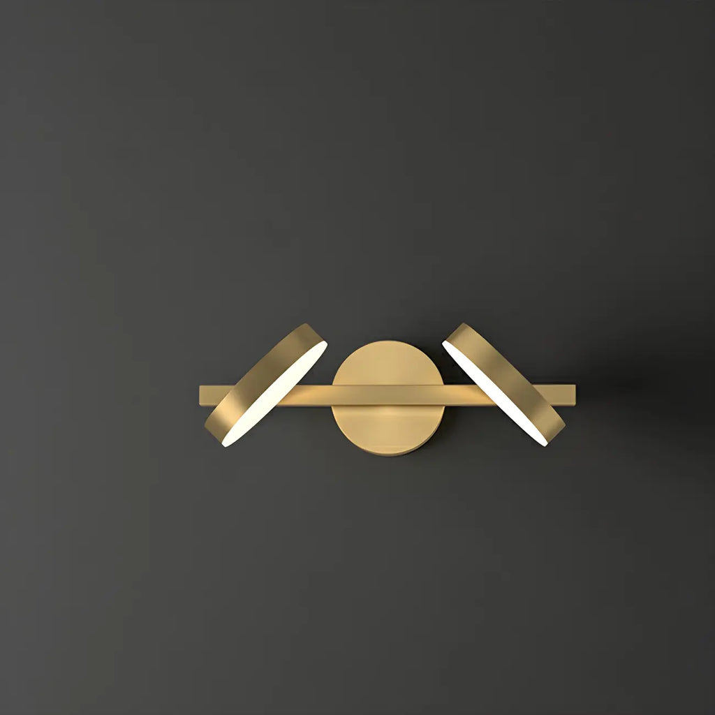 Applique murale minimaliste en métal avec LED pour la décoration de salle de bain