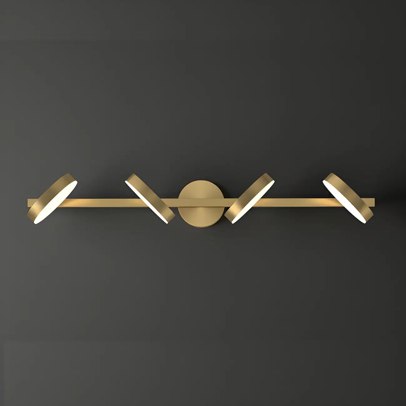 Applique murale minimaliste en métal avec LED pour la décoration de salle de bain