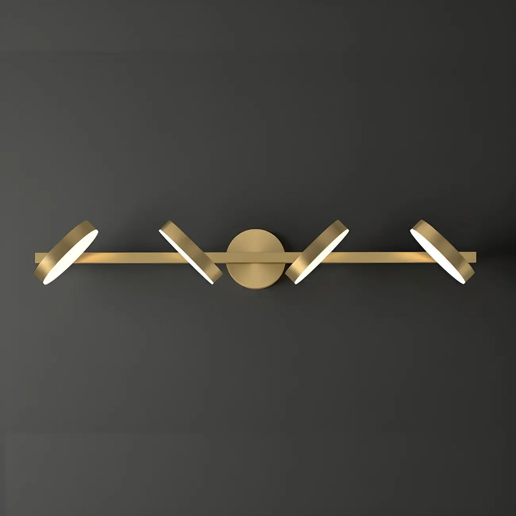 Applique murale minimaliste en métal avec LED pour la décoration de salle de bain