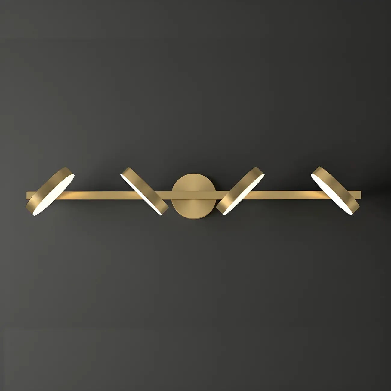 Applique murale minimaliste en métal avec LED pour la décoration de salle de bain