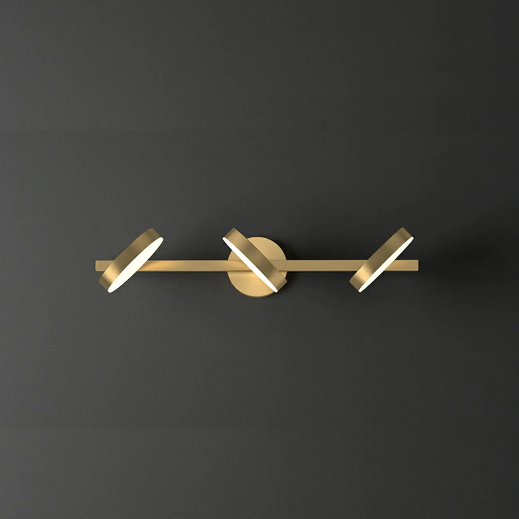 Applique murale minimaliste en métal avec LED pour la décoration de salle de bain