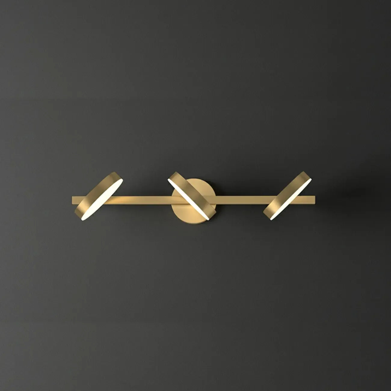 Applique murale minimaliste en métal avec LED pour la décoration de salle de bain