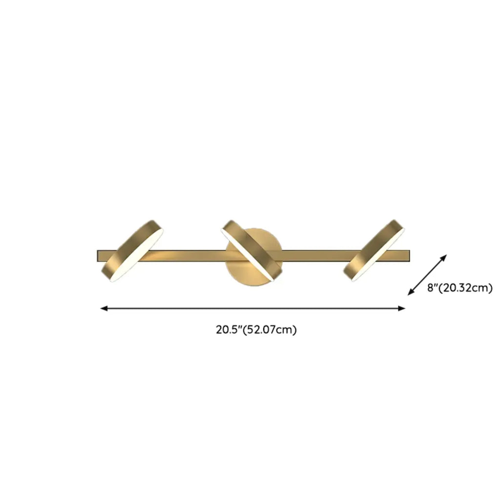Applique murale minimaliste en métal avec LED pour la décoration de salle de bain