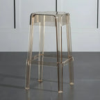 Tabouret de bar carré moderne à quatre pieds en acrylique