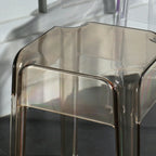Tabouret de bar carré moderne à quatre pieds en acrylique