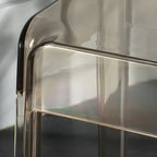 Tabouret de bar carré moderne à quatre pieds en acrylique