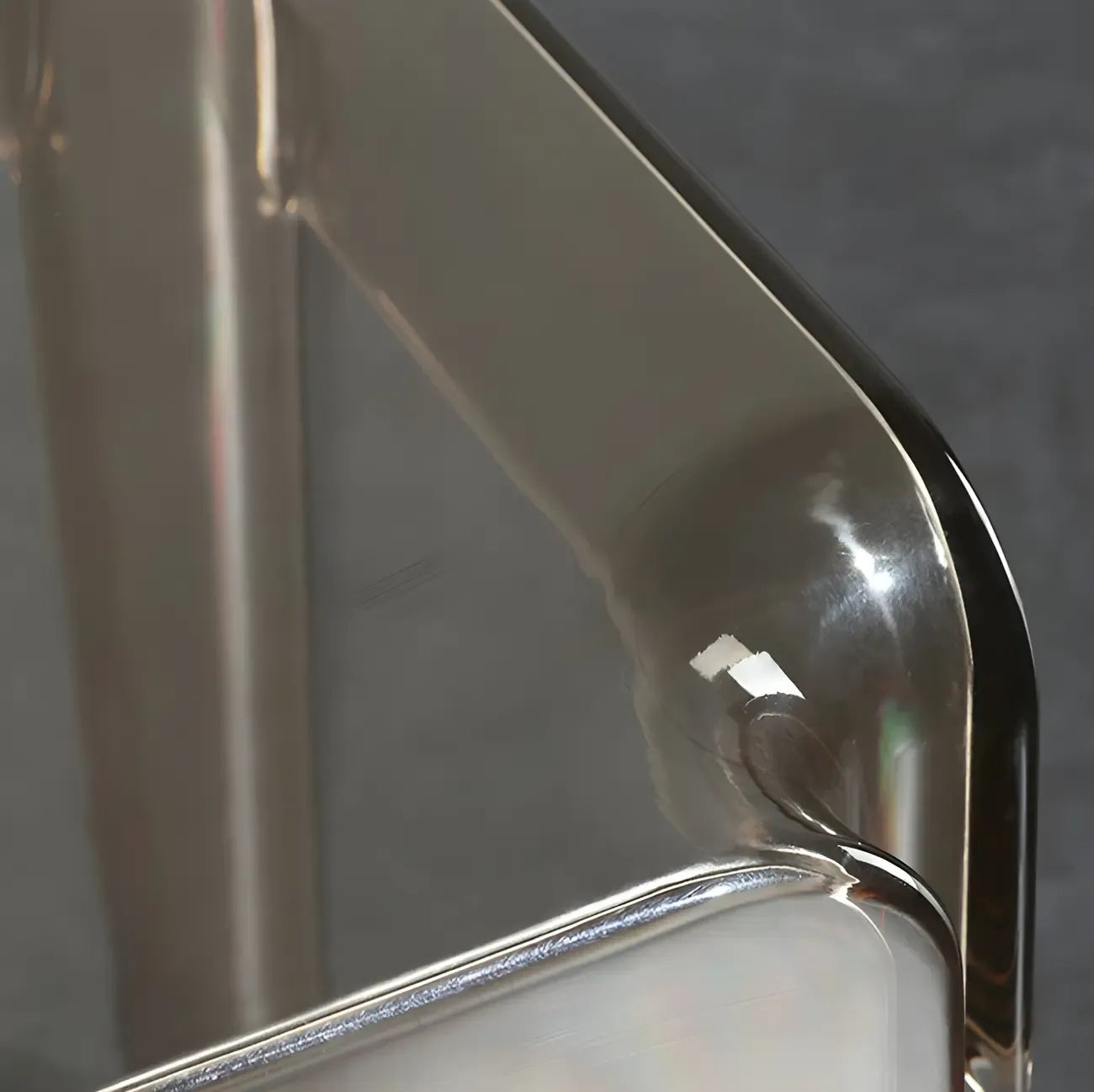Tabouret de bar carré moderne à quatre pieds en acrylique
