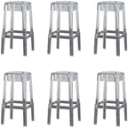 Tabouret de bar carré moderne à quatre pieds en acrylique