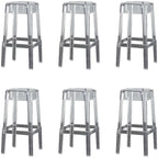 Tabouret de bar carré moderne à quatre pieds en acrylique