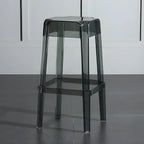 Tabouret de bar carré moderne à quatre pieds en acrylique