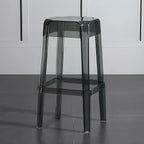 Tabouret de bar carré moderne à quatre pieds en acrylique
