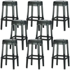 Tabouret de bar carré moderne à quatre pieds en acrylique