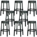Tabouret de bar carré moderne à quatre pieds en acrylique