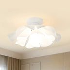 Plafonnier semi-encastré LED élégant à motif floral pour chambre