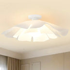 Plafonnier semi-encastré LED élégant à motif floral pour chambre