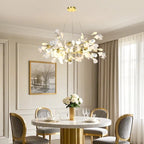 Lustre floral doré moderne et artistique pour cuisine
