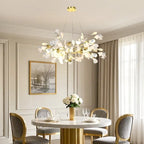 Lustre floral doré moderne et artistique pour cuisine