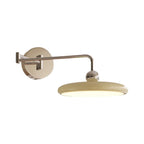 Applique murale moderne beige à bras articulé avec abat-jour rond