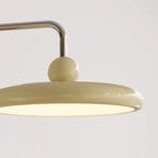 Applique murale moderne beige à bras articulé avec abat-jour rond