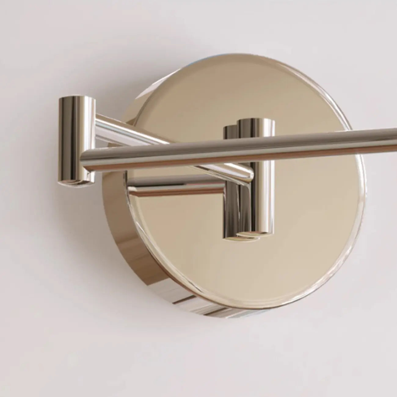 Applique murale moderne beige à bras articulé avec abat-jour rond