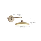 Applique murale moderne beige à bras articulé avec abat-jour rond