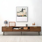 79 Mobile porta TV con gambe in legno marrone nordico a giorno