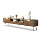 79 Mobile porta TV con gambe in legno marrone nordico a giorno