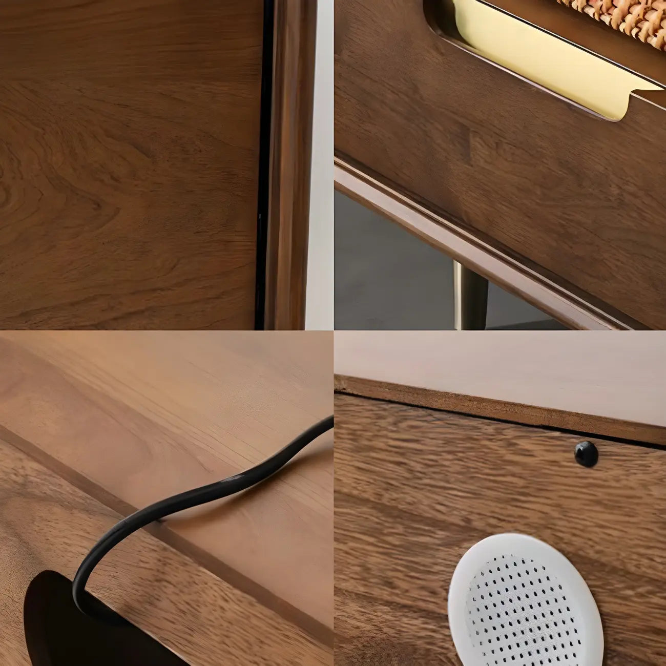 79 Mobile porta TV con gambe in legno marrone nordico a giorno