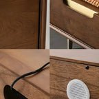 79 Mobile porta TV con gambe in legno marrone nordico a giorno