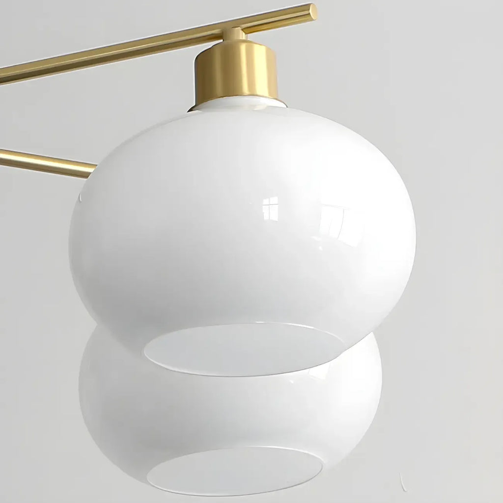 Applique murale globe en laiton glamour avec LED pour chambre à coucher