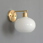 Applique murale globe en laiton glamour avec LED pour chambre à coucher