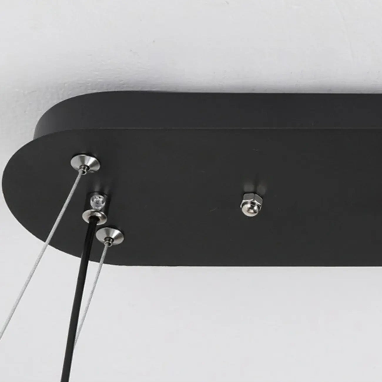 Lampadario a sospensione dimmerabile in metallo nero a 6 luci, 2 livelli, regolabile