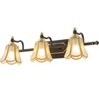 Applique murale moderne en cristal à motif floral pour salle de bain