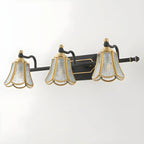 Applique murale moderne en cristal à motif floral pour salle de bain