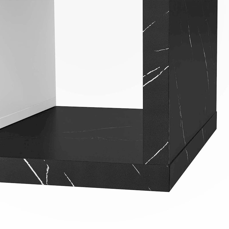Meuble TV Extensible avec 2 Tiroirs et 4 Étagères